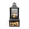Deko Living 26 Inch Square Outdoor Steel Wood Burning Fireplace w/ Cooking Grill, Log Storage COB10507 - alternate 1
